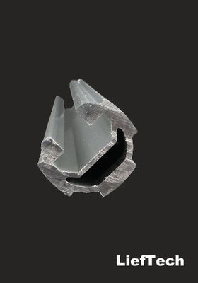 OEM 19 মিমি ব্যাসার্ধ অ্যানোডাইজড অ্যালুমিনিয়াম পাইপ টিউবিং গ্রুভ সহ
