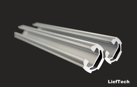 OEM 19 মিমি ব্যাসার্ধ অ্যানোডাইজড অ্যালুমিনিয়াম পাইপ টিউবিং গ্রুভ সহ